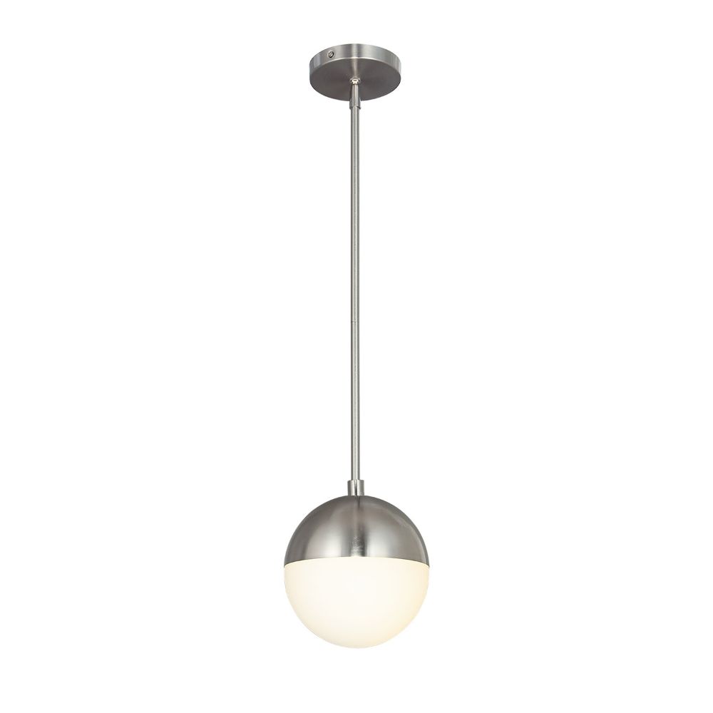 Justice Design Group FSN-4150-OPAL-NCKL Fusion Ion 1 Light 7" Pendant in Brushed Nickel