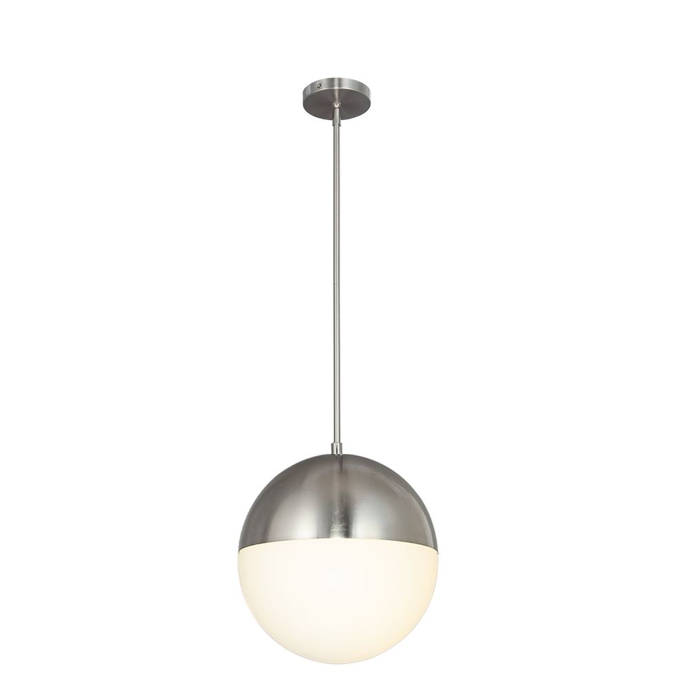 Justice Design Group FSN-4152-OPAL-NCKL Fusion Ion 1 Light 14" Pendant in Brushed Nickel