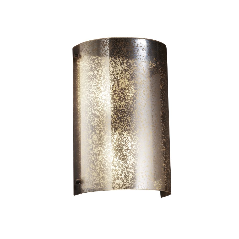 Justice Design Group FSN-5542W-MROR-CROM-LED1-1000 Fusion Finials Cylinder LED Outdoor Wall Sconce in Polished Chrome