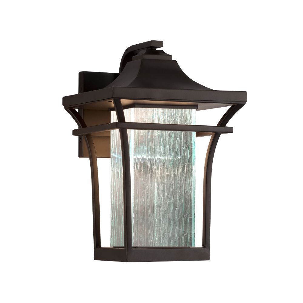 Justice Design Group FSN-7521W-OPAL-DBRZ Fusion Summit Small 1 Light Outdoor Wall Sconce in Dark Bronze