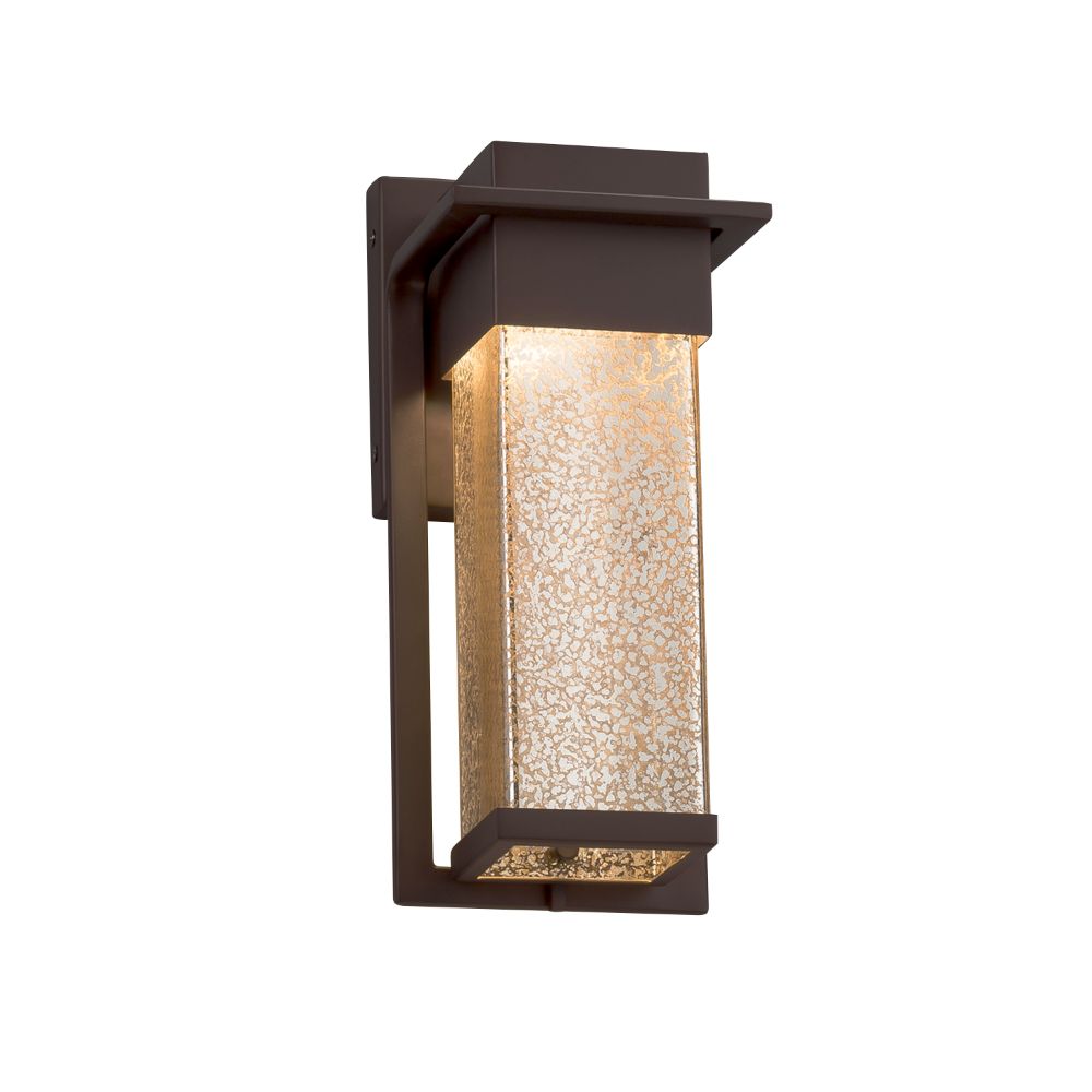 Justice Design Group FSN-7541W-SEED-DBRZ Fusion Pacific Small LED Outdoor Wall Sconce in Dark Bronze