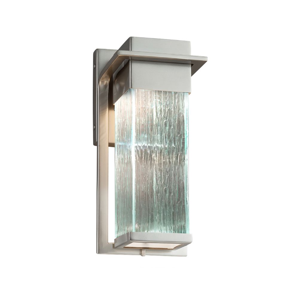 Justice Design Group FSN-7541W-SEED-NCKL Fusion Pacific Small LED Outdoor Wall Sconce in Brushed Nickel