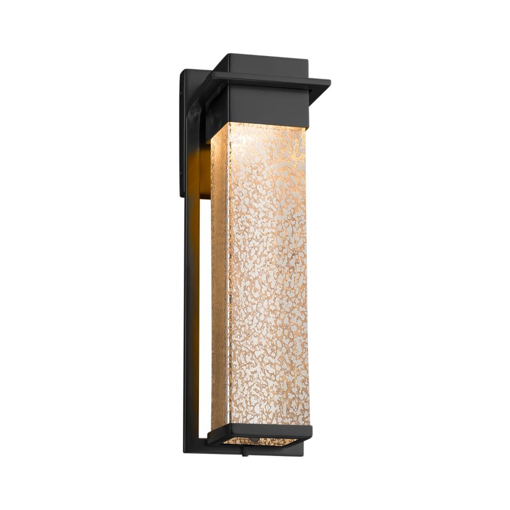 Justice Design Group FSN-7544W-SEED-MBLK Fusion Pacific Large LED Outdoor Wall Sconce in Matte Black