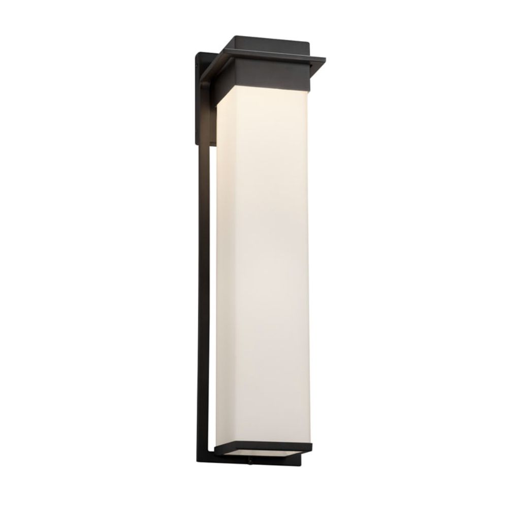 Justice Design Group FSN-7545W-MROR-MBLK Fusion Pacific 24" LED Outdoor Wall Sconce in Matte Black