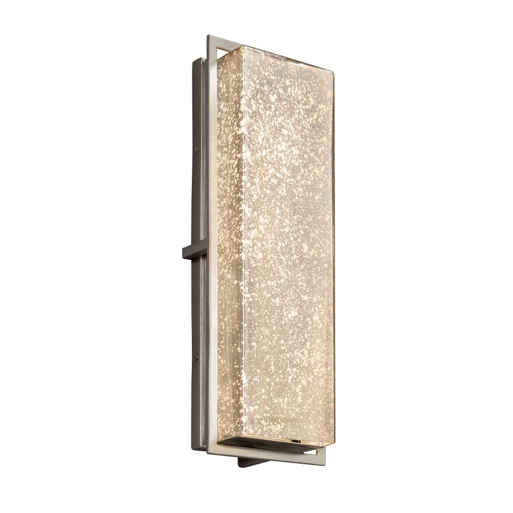 Justice Design Group FSN-7564W-WEVE-NCKL Fusion Avalon Large ADA Outdoor / Indoor LED Wall Sconce in Brushed Nickel