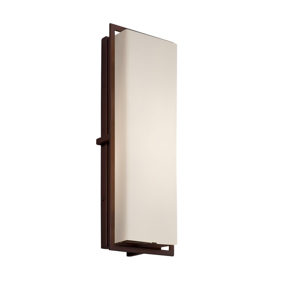 Justice Design Group FSN-7564W-WEVE-DBRZ Fusion Avalon Large ADA Outdoor / Indoor LED Wall Sconce in Dark Bronze