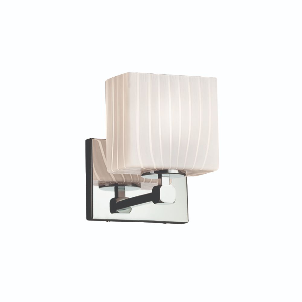 Justice Design Group FSN-8427-55-SEED-CROM Fusion Tetra ADA 1 Light Wall Sconce in Polished Chrome