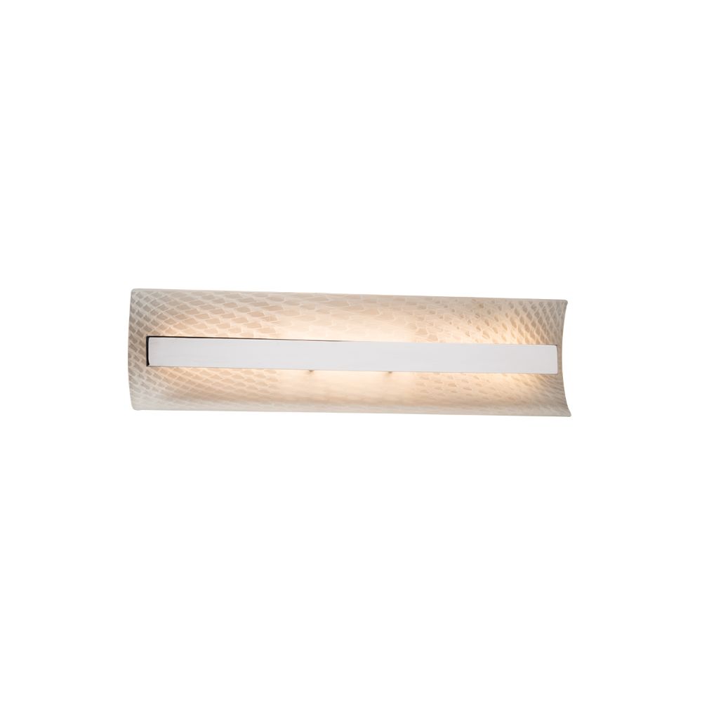 Justice Design Group FSN-8621-OPAL-CROM Fusion Contour 21" Linear Wall / Bathroom LED Light in Polished Chrome