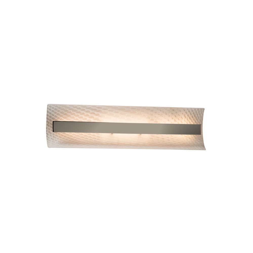 Justice Design Group FSN-8621-OPAL-NCKL Fusion Contour 21" Linear Wall / Bathroom LED Light in Brushed Nickel