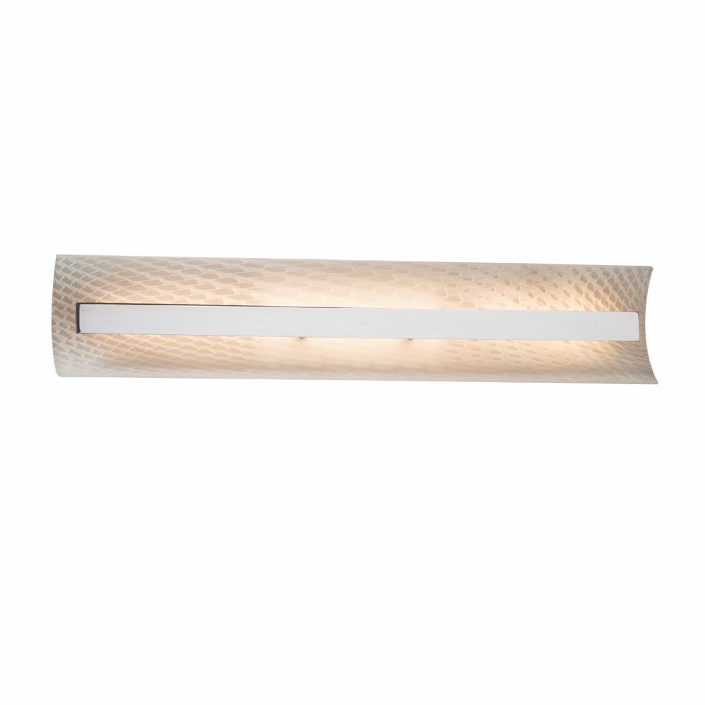 Justice Design Group FSN-8625-OPAL-CROM Fusion Contour 29" Linear Wall / Bathroom LED Light in Polished Chrome