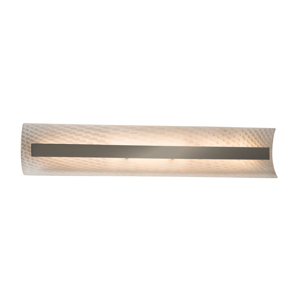 Justice Design Group FSN-8625-OPAL-NCKL Fusion Contour 29" Linear Wall / Bathroom LED Light in Brushed Nickel