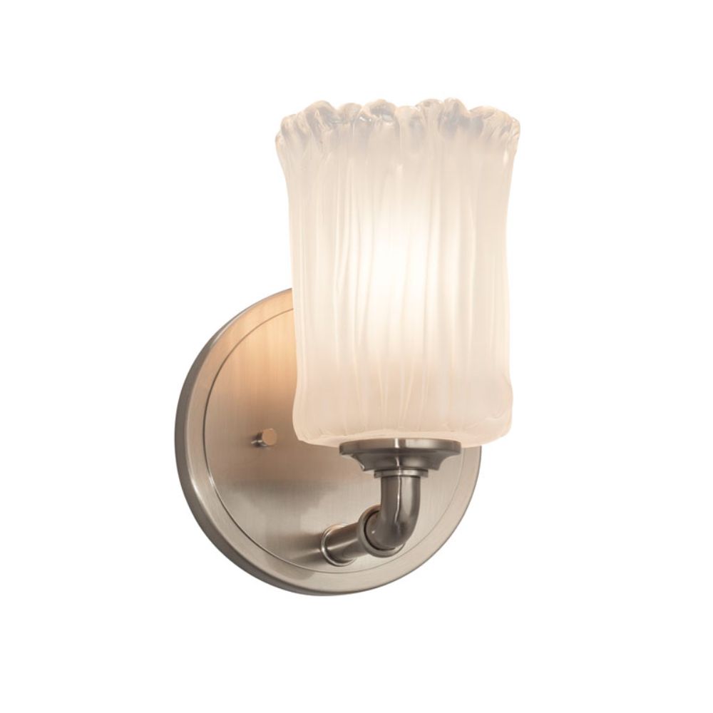Justice Design Group GLA-8461-26-CLRT-CROM Veneto Luce Bronx 1 Light Wall Sconce in Polished Chrome