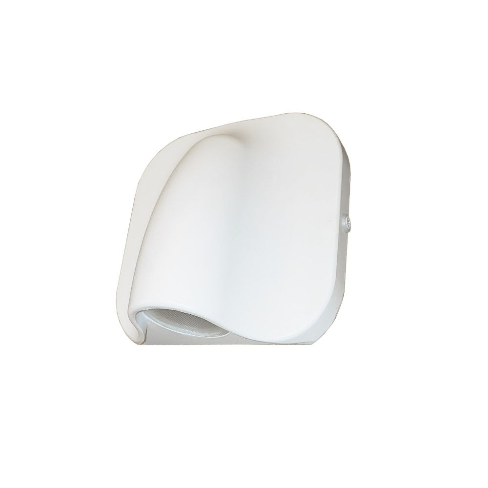 Justice Design Group NSH-4103W-WHTE Cove ADA Small Outdoor LED Wall Sconce in Matte White