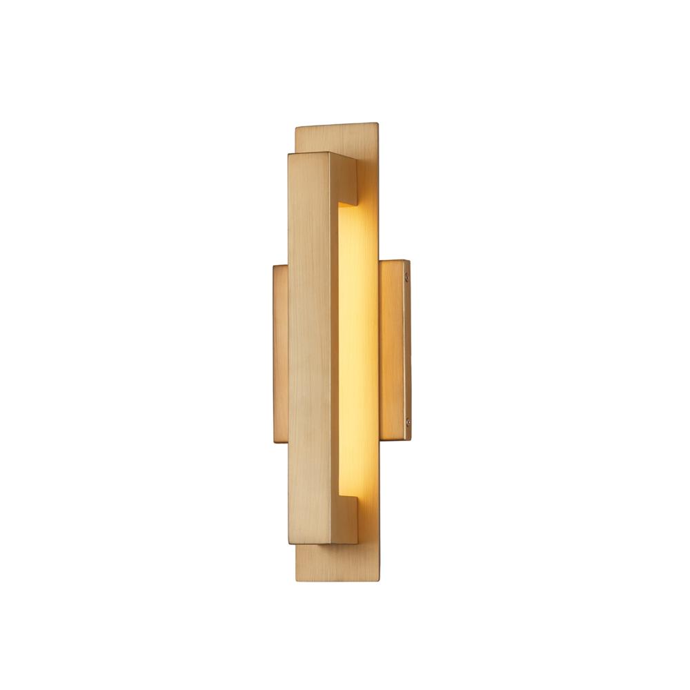 Justice Design NSH-7722W-BGLD Catalina ADA Outdoor LED Wall Sconce in Burnished Gold (BGLD)