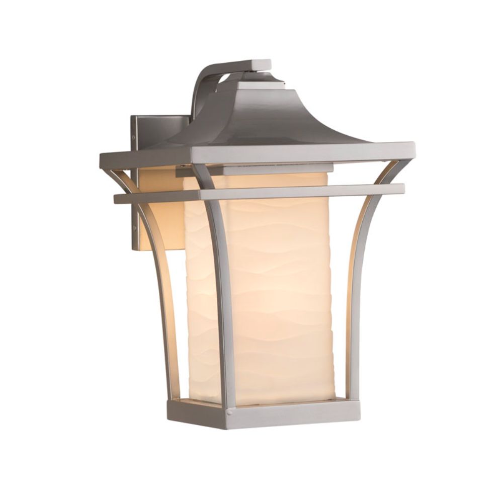 Justice Design Group PNA-7524W-SAWT-DBRZ Porcelina Summit Large 1 Light Outdoor Wall Sconce in Dark Bronze