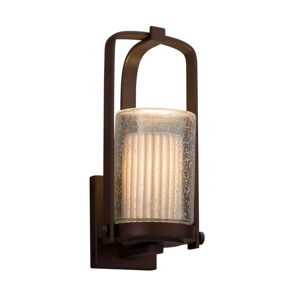 Justice Design Group POR-7581W-10-SAWT-DBRZ Limoges Atlantic Small Outdoor Wall Sconce in Dark Bronze