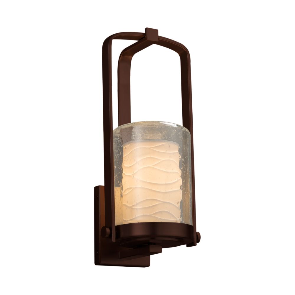 Justice Design Group POR-7581W-10-WFAL-DBRZ Limoges Atlantic Small Outdoor Wall Sconce in Dark Bronze