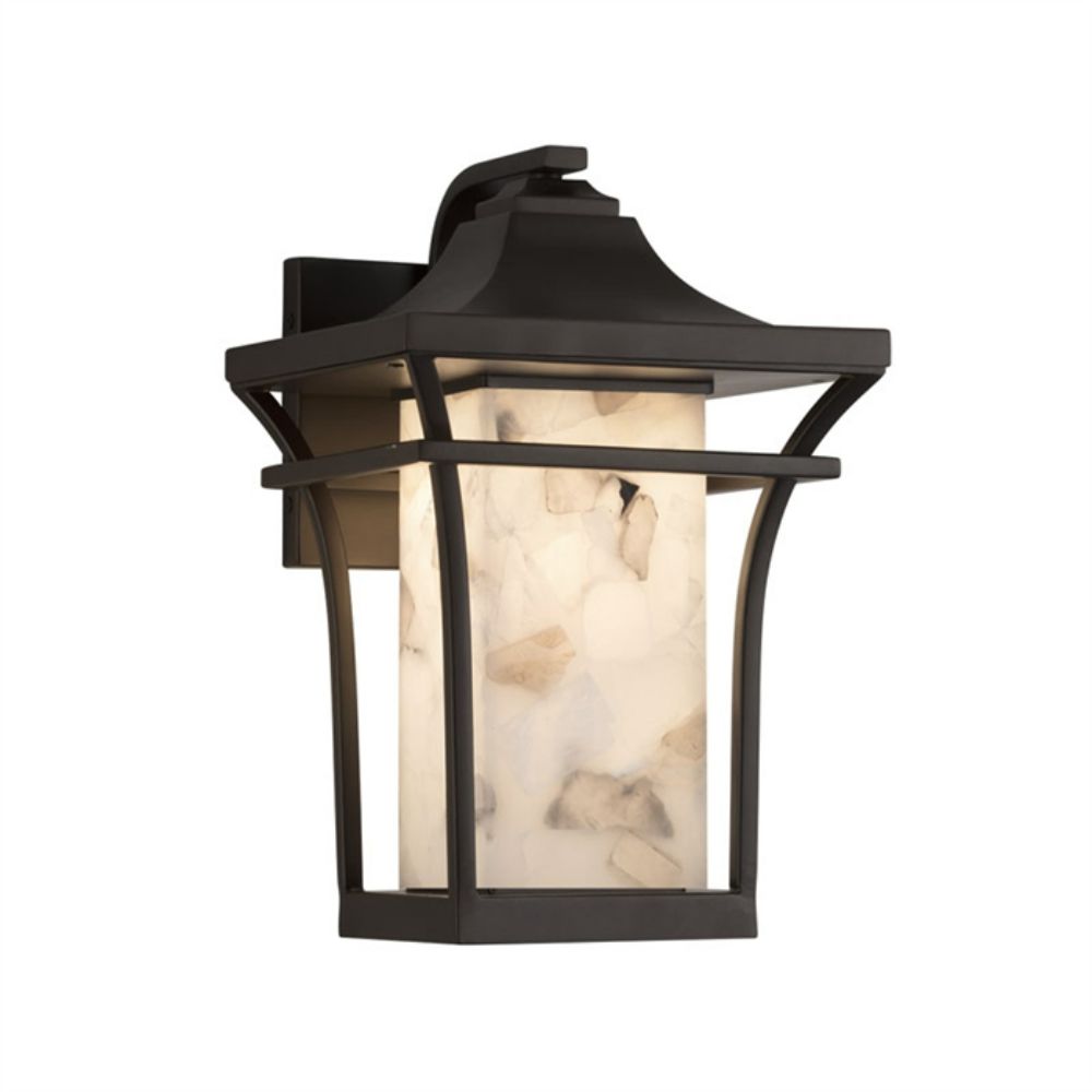 Justice Design Group ALR-7521W-DBRZ Summit Small 1-Light Outdoor Wall Sconce in Dark Bronze