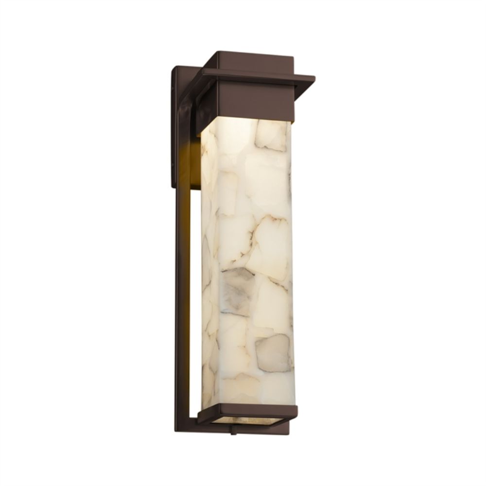 Justice Design Group ALR-7544W-DBRZ Pacific Large Outdoor LED Wall Sconce in Dark Bronze