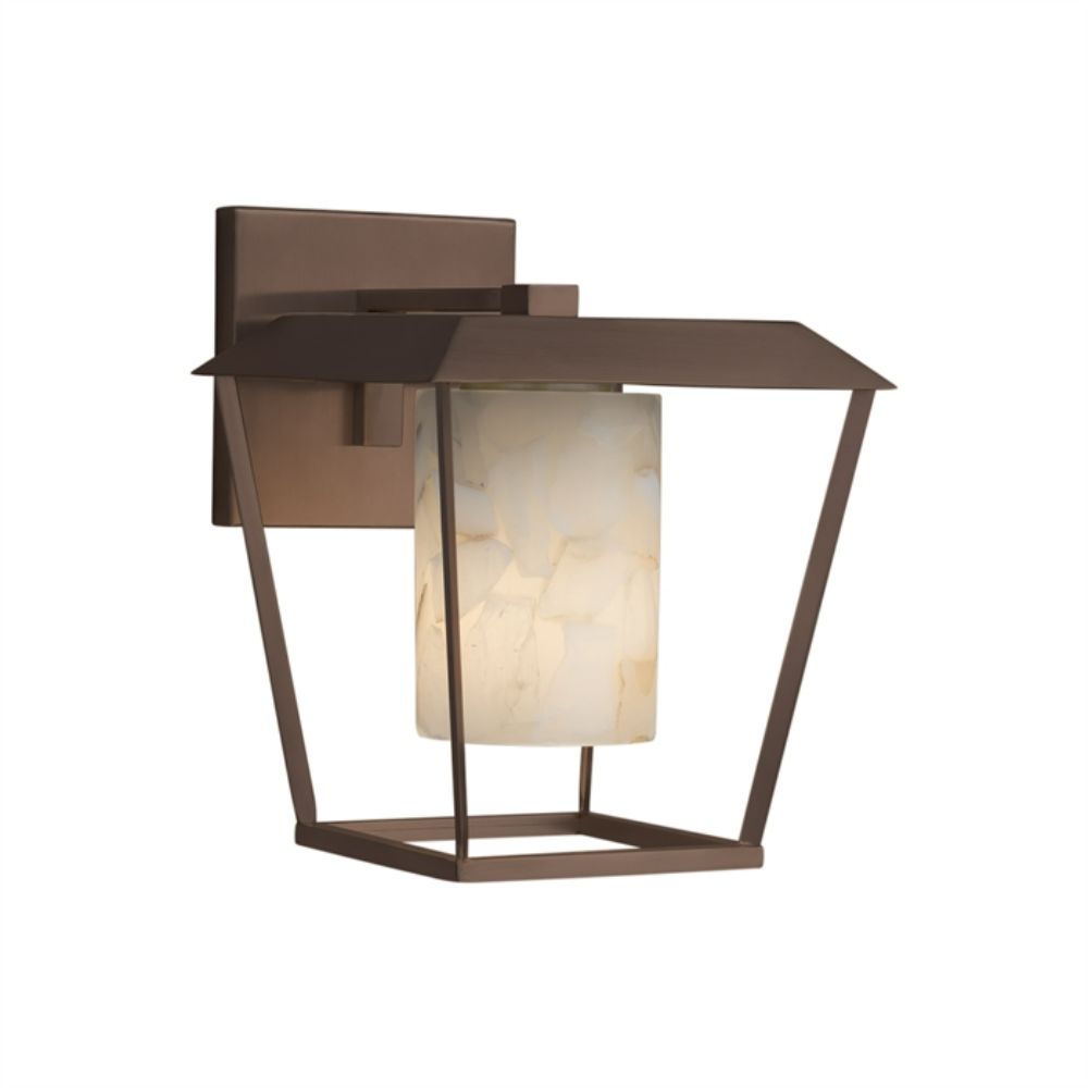 Justice Design Group ALR-7554W-10-NCKL Patina Large 1-Light Outdoor Wall Sconce in Brushed Nickel