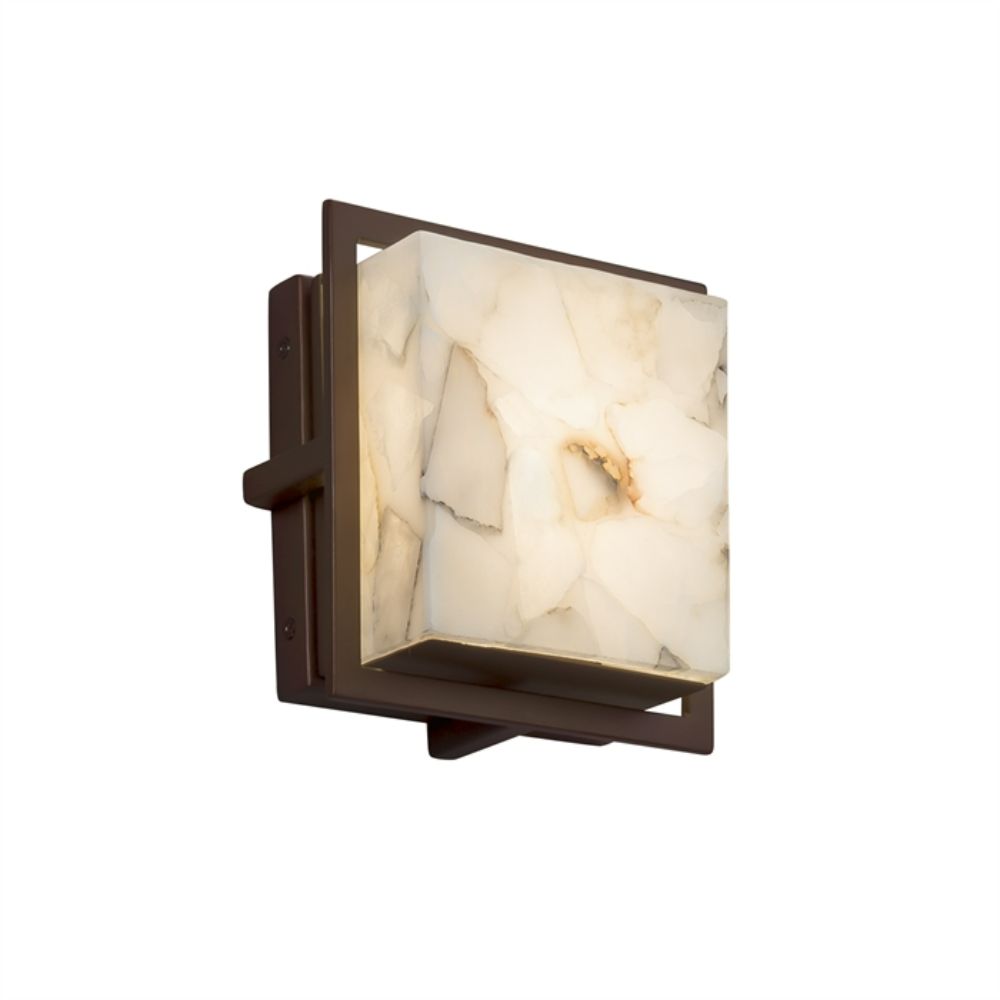Justice Design Group ALR-7561W-DBRZ Avalon Square ADA Outdoor/Indoor LED Wall Sconce in Dark Bronze