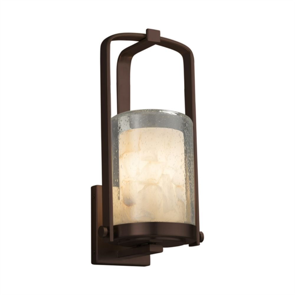 Justice Design Group ALR-7581W-10-DBRZ-LED1-700 Atlantic Small Outdoor LED Wall Sconce in Dark Bronze