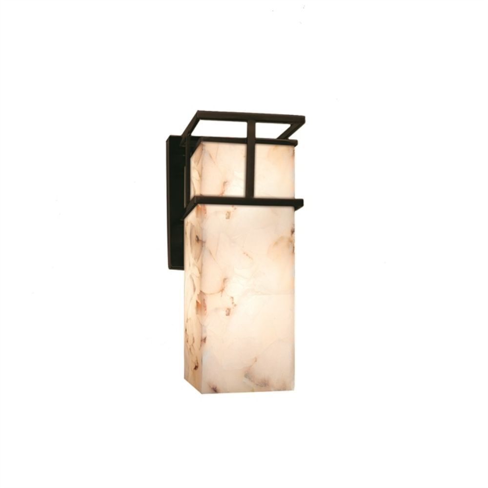 Justice Design Group ALR-8641W-NCKL Structure LED 1-Light Small Wall Sconce - Outdoor in Brushed Nickel