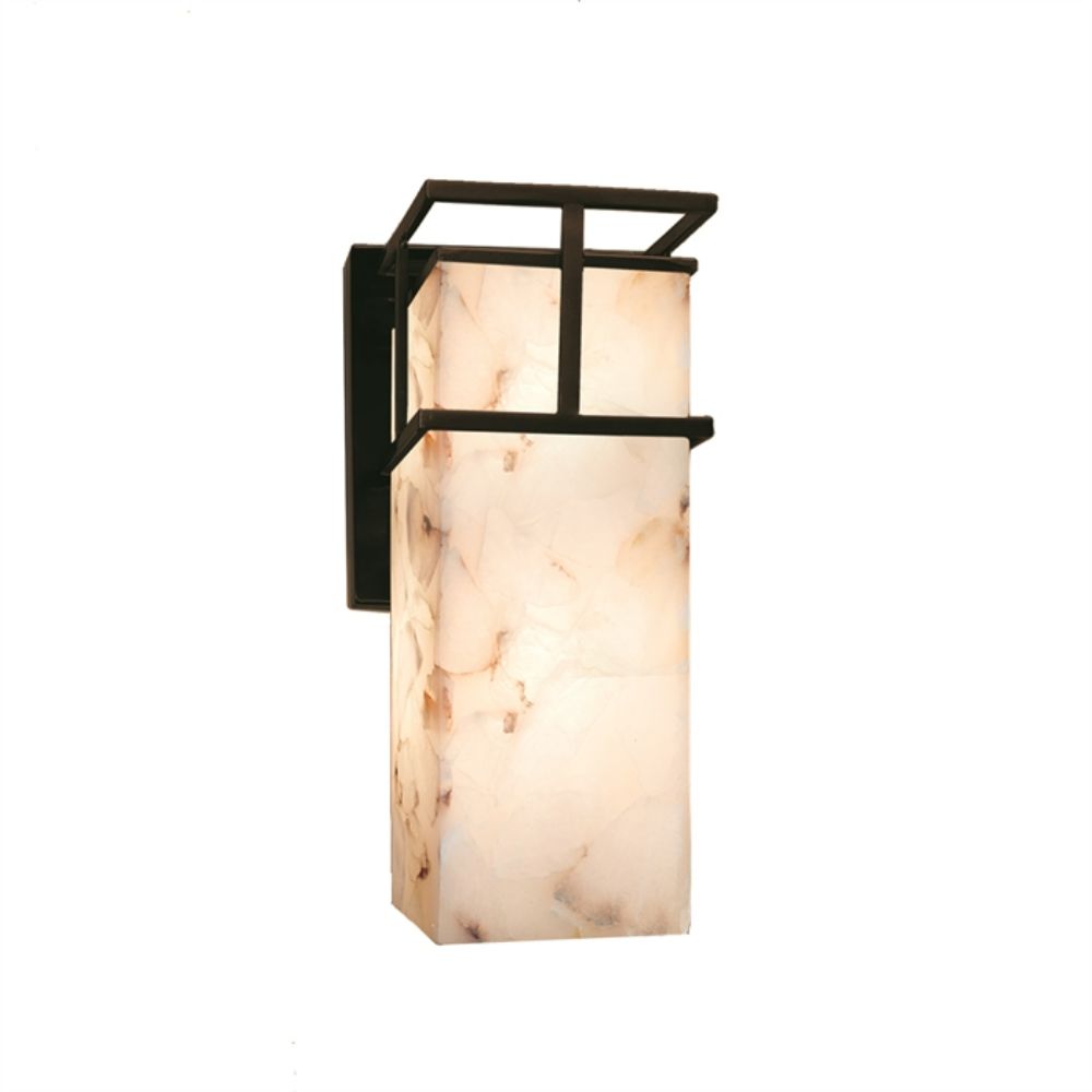 Justice Design Group ALR-8646W-DBRZ Structure 1-Light Large Wall Sconce - Outdoor in Dark Bronze