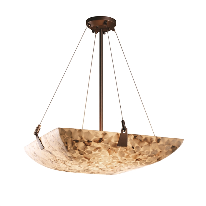 Justice Design Group ALR-9641-25-DBRZ 18" Pendant Bowl W/ Tapered Clips in Dark Bronze