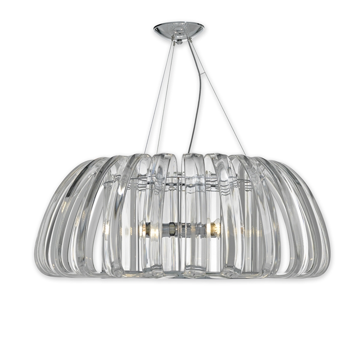 Justice Design Group BOH-6024-CLER-CROM Geminis 36" Bohemia Crystal Chandelier in Polished Chrome