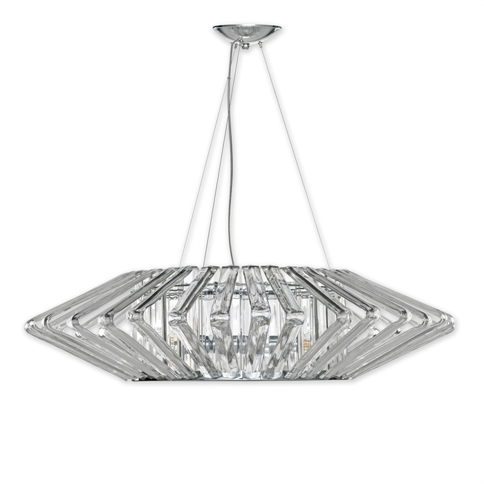 Justice Design Group BOH-6034-CLER-CROM Columba 39" Bohemia Crystal Chandelier in Polished Chrome