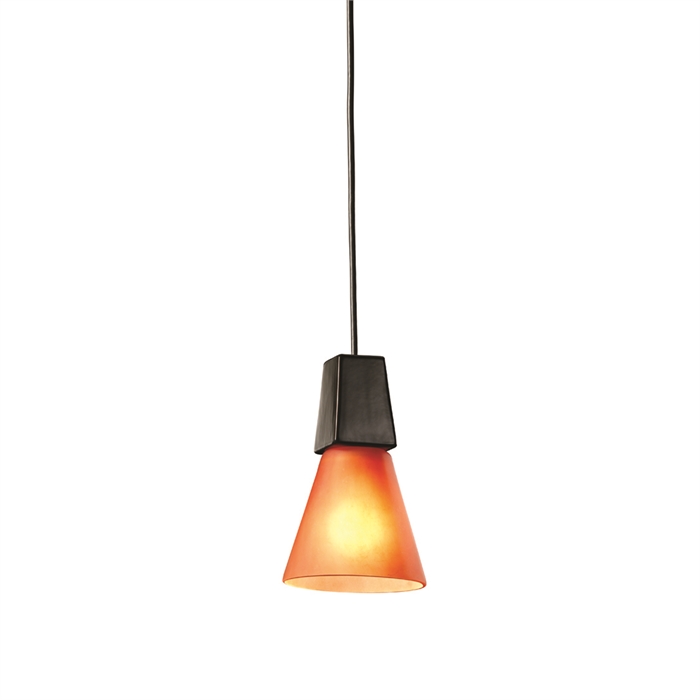 Justice Design Group CER-6010-BIS-ABRS-BKCD Geo Pendant in Bisque