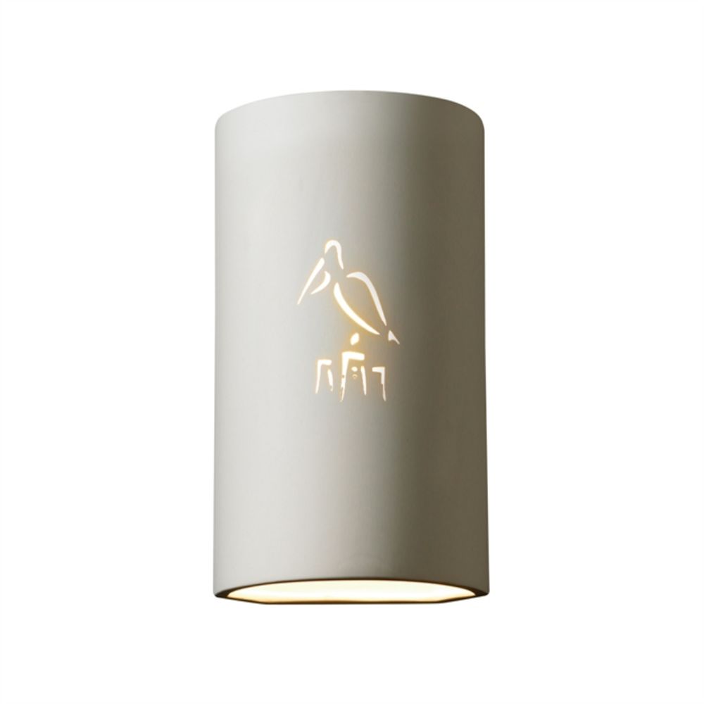 Justice Design Group CER-9015W-HMBR Sun Dagger Large Cylinder - Open Top & Bottom (Outdoor) in Hammered Brass