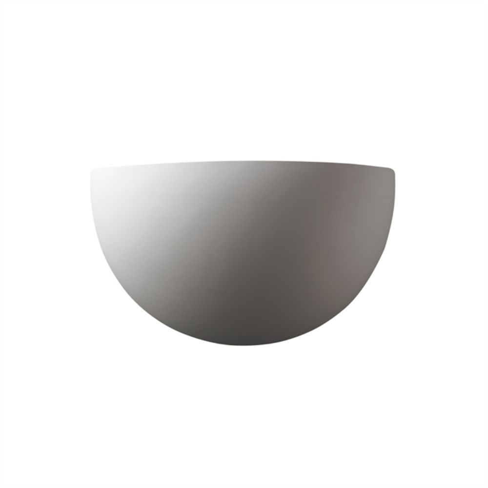 Justice Design Group CER-9050-WHT-LED1-1000 Sun Dagger LED Half-Circle Pocket in Gloss White