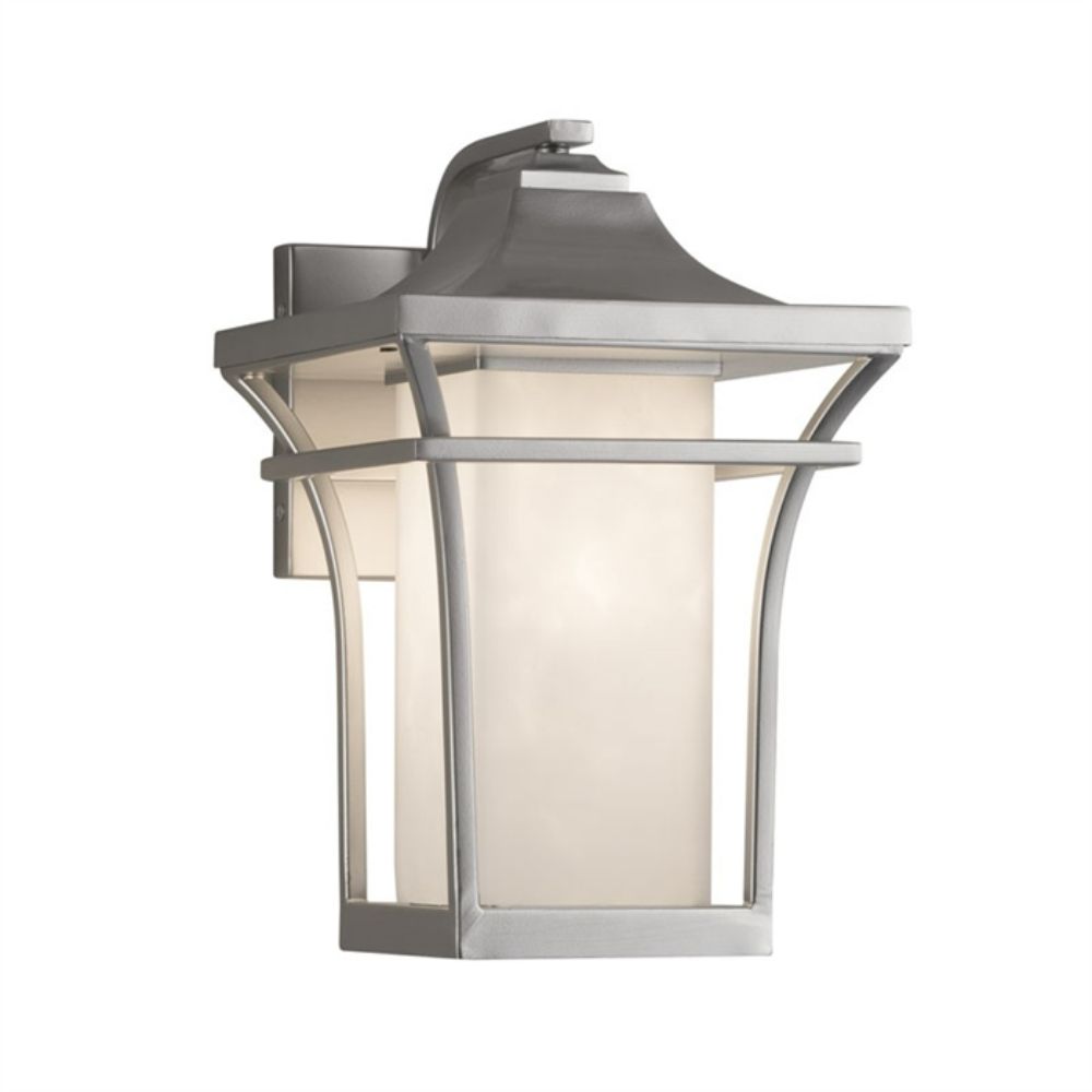 Justice Design Group CLD-7521W-NCKL-LED1-700 Summit Small 1-Light LED Outdoor Wall Sconce in Brushed Nickel