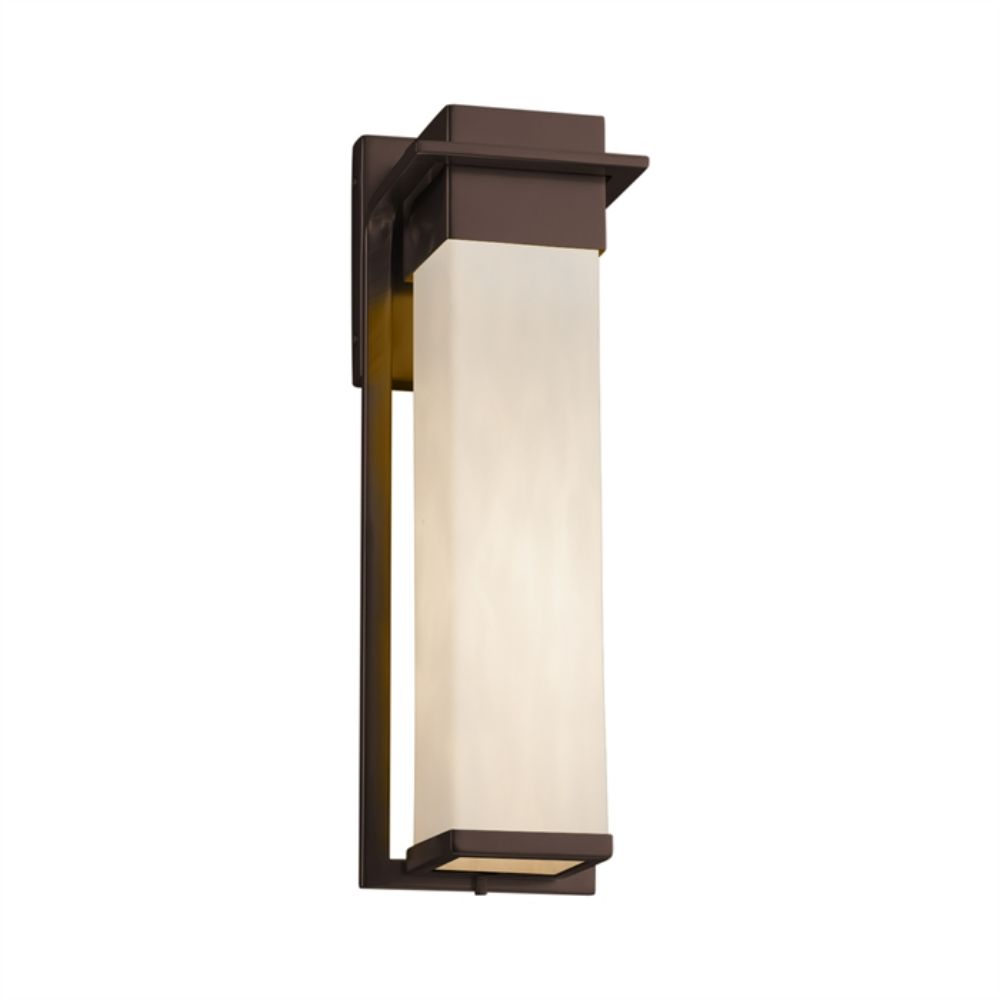 Justice Design Group CLD-7544W-NCKL Pacific Large Outdoor LED Wall Sconce in Brushed Nickel