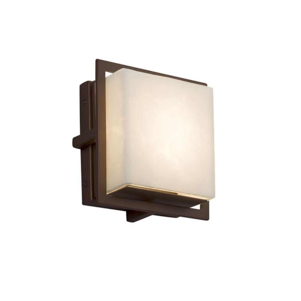 Justice Design Group CLD-7561W-DBRZ Avalon Square ADA Outdoor/Indoor LED Wall Sconce in Dark Bronze