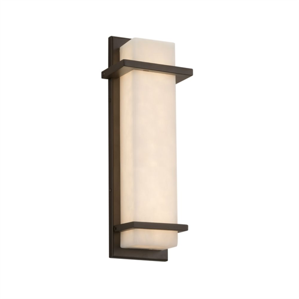 Justice Design Group CLD-7612W-NCKL Monolith 14" ADA LED Outdoor/Indoor Wall Sconce in Brushed Nickel