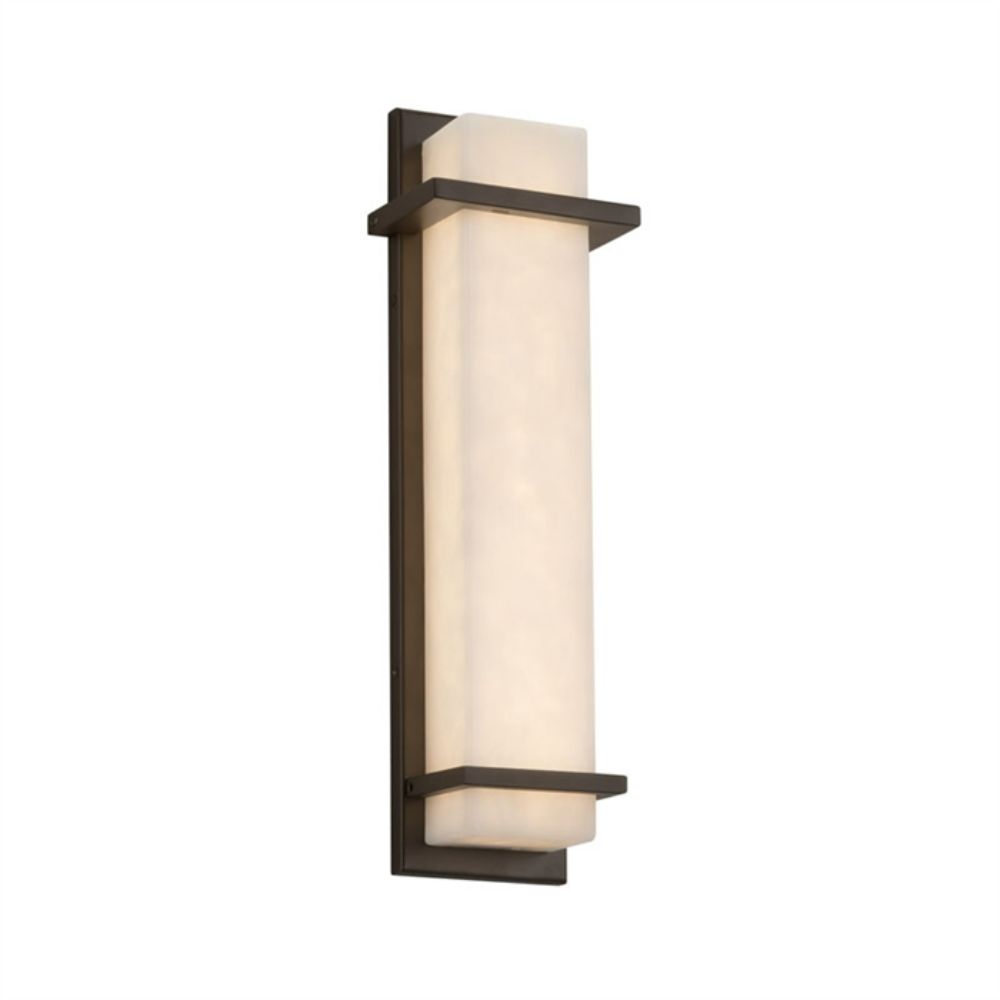 Justice Design Group CLD-7614W-MBLK Monolith 20" ADA LED Outdoor/Indoor Wall Sconce in Matte Black