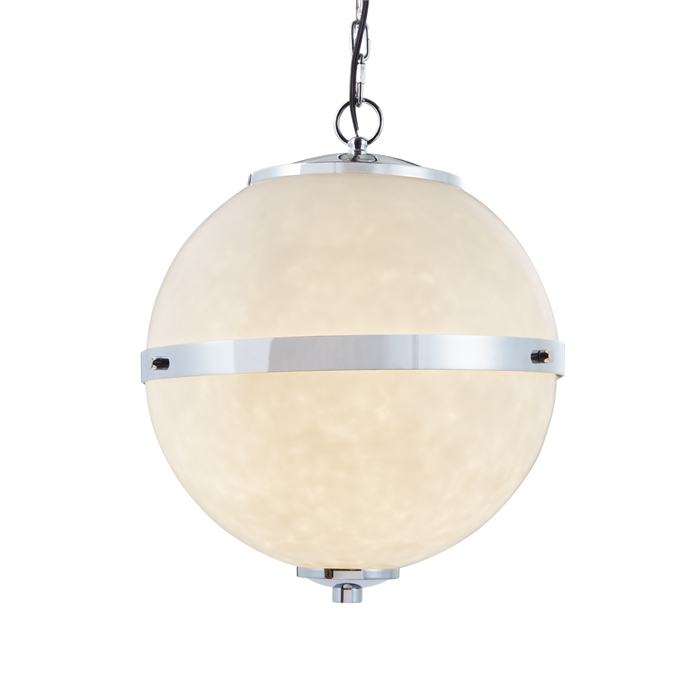 Justice Design Group CLD-8040-CROM-LED4-2800 Imperial 17" LED Hanging Globe in Polished Chrome