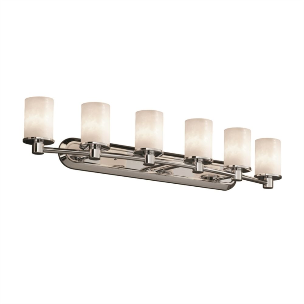 Justice Design Group CLD-8516-10-CROM Rondo 6-Light Bath Bar in Polished Chrome