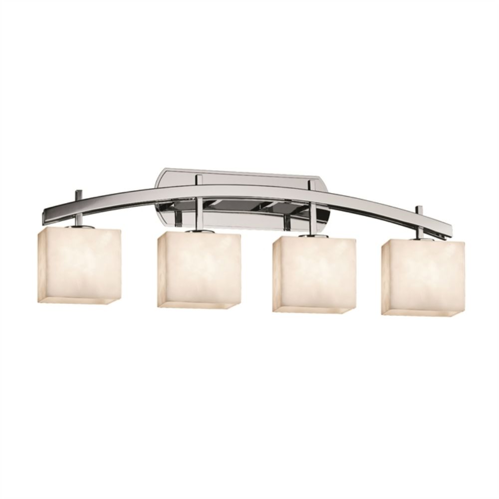 Justice Design Group CLD-8594-55-NCKL Archway 4-Light Bath Bar in Brushed Nickel
