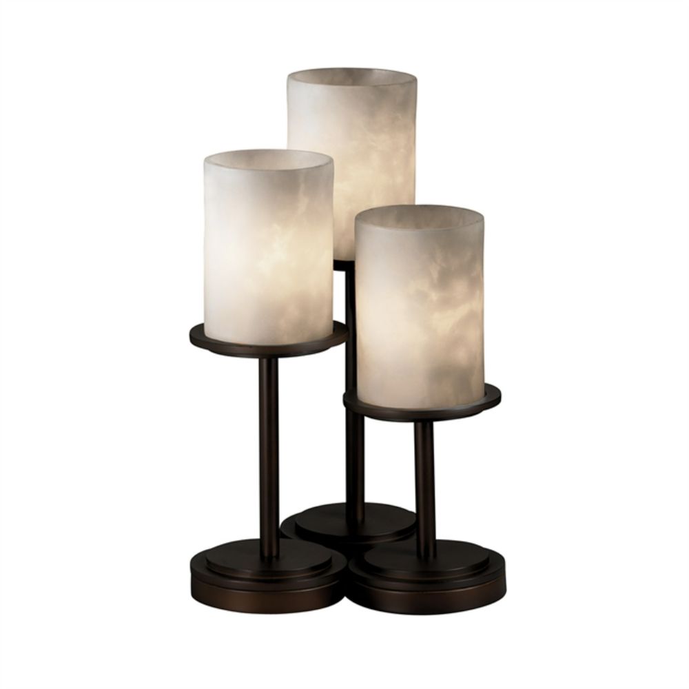 Justice Design Group CLD-8797-10-DBRZ Dakota 3-Light Table Lamp in Dark Bronze