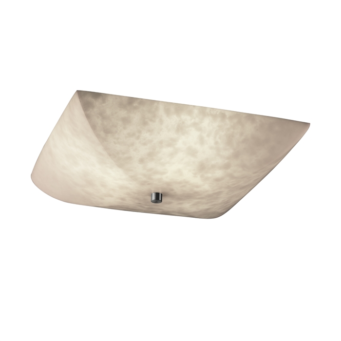 Justice Design Group CLD-9672-25-CROM 24" Semi-Flush Bowl W/ GU24-LED Lamping in Polished Chrome