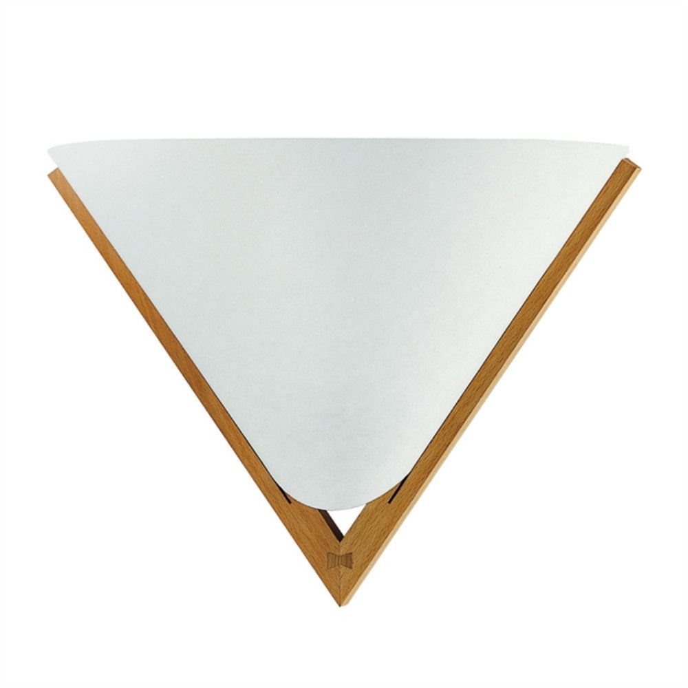 Justice Design Group DOM-8310 Small Konus Beech Wood Wall Sconce in Wood W/ Translucent Shade