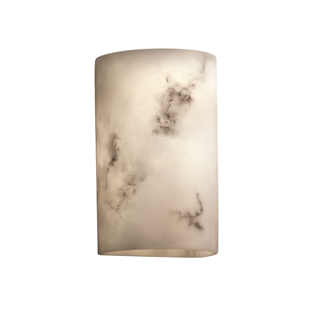 Justice Design Group FAL-0945 Small Cylinder - Open Top & Bottom in Faux Alabaster Resin