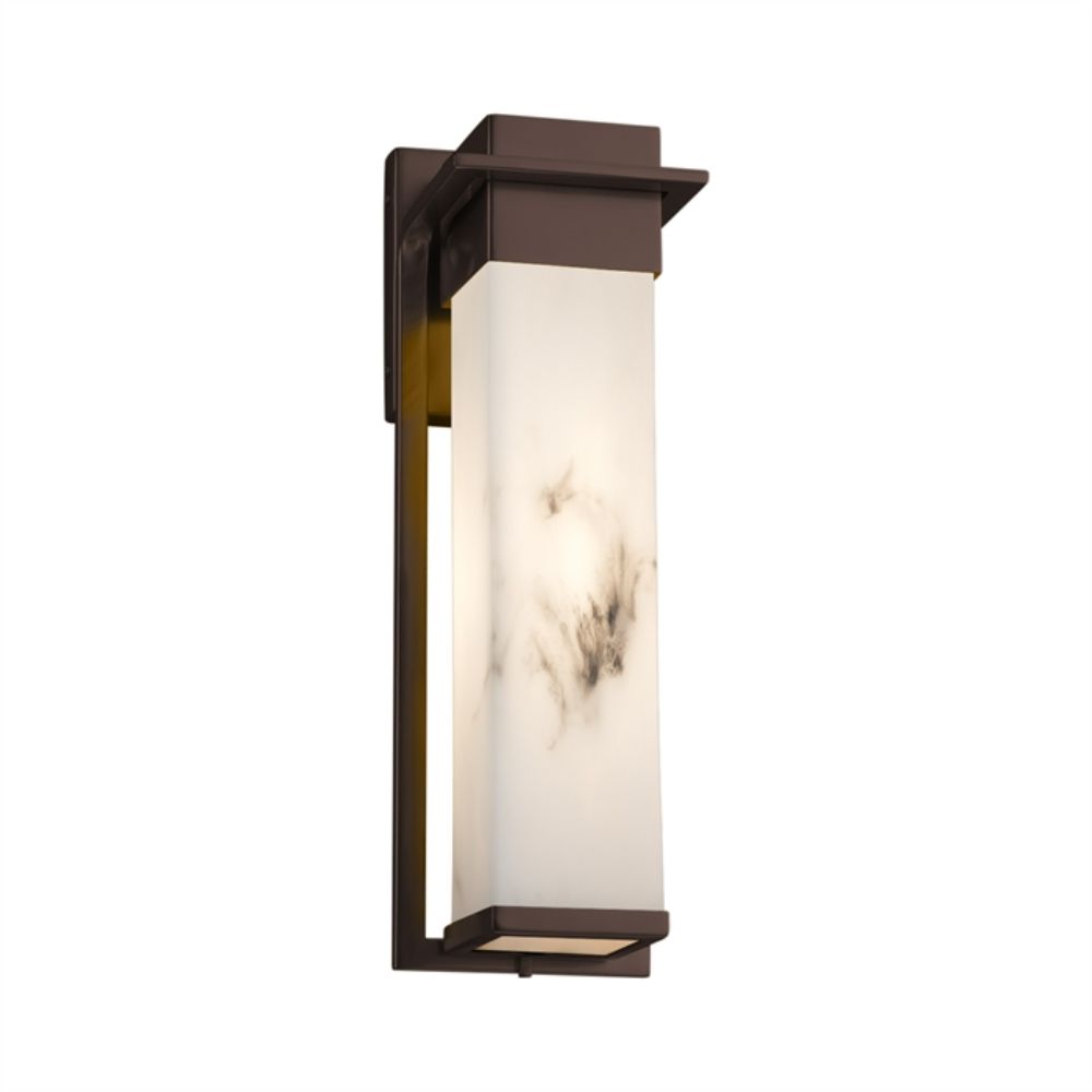 Justice Design Group FAL-7544W-NCKL Pacific Large Outdoor LED Wall Sconce in Brushed Nickel