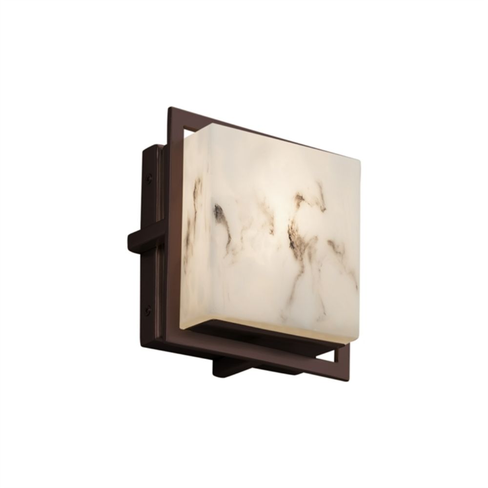 Justice Design Group FAL-7561W-DBRZ Avalon Square ADA Outdoor/Indoor LED Wall Sconce in Dark Bronze