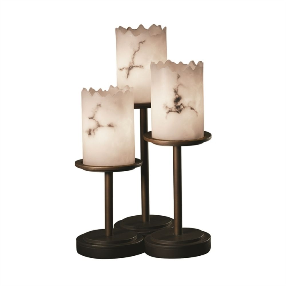 Justice Design Group FAL-8797-12-DBRZ Dakota 3-Light Table Lamp in Dark Bronze