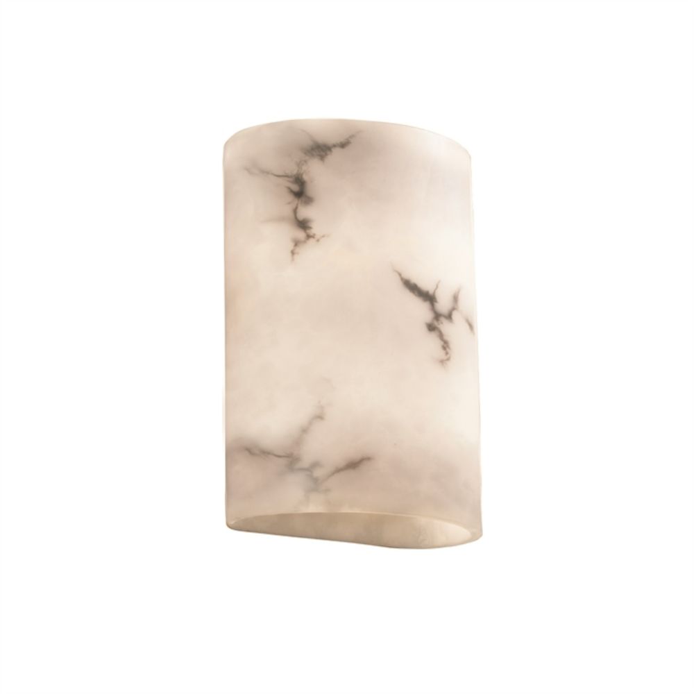 Justice Design Group FAL-8857 ADA Small Cylinder Wall Sconce in Faux Alabaster Resin